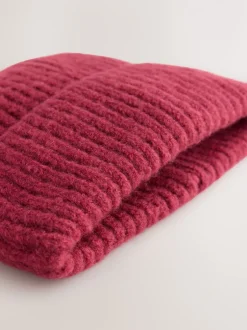 Mutsen, Handschoenen En Sjaals*Next Bordeauxrood - Fluffy beanie-muts (1-16jr)
