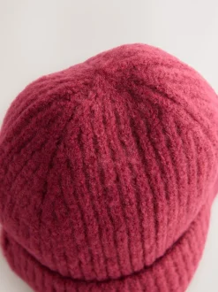 Mutsen, Handschoenen En Sjaals*Next Bordeauxrood - Fluffy beanie-muts (1-16jr)