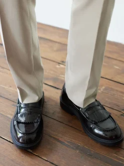 Schoenen*Next Bordeauxrood - Fringe Penny Loafers