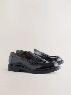 Schoenen*Next Bordeauxrood - Fringe Penny Loafers