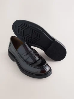 Schoenen*Next Bordeauxrood - Fringe Penny Loafers