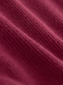 Broeken En Leggings*Next Bordeauxrood - Geribbelde flare legging (3 mnd-7 jr)