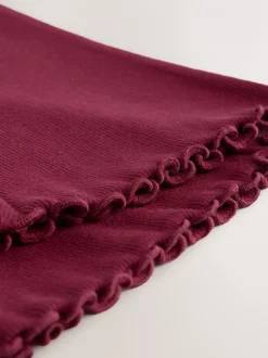 Broeken En Leggings*Next Bordeauxrood - Geribbelde flare legging (3 mnd-7 jr)