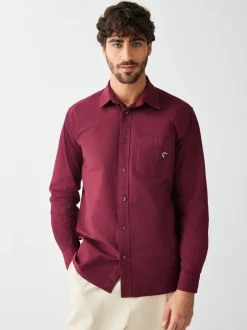 Shirts|Next Bordeauxrood - Guinness Oxford Long Sleeve Shirt