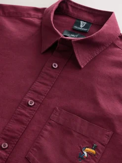 Shirts|Next Bordeauxrood - Guinness Oxford Long Sleeve Shirt