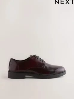 Schoenen|Formele Schoenen*Next - Hi-Shine Leather Derby Shoes Bordeauxrood