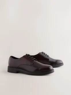 Schoenen|Formele Schoenen*Next - Hi-Shine Leather Derby Shoes Bordeauxrood