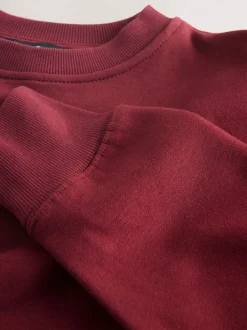 Gelegenheidskleding|Gebreide Kleding*Next - 2-In-1 Sweatshirt met Satijnen Midi Rok Bordeauxrood