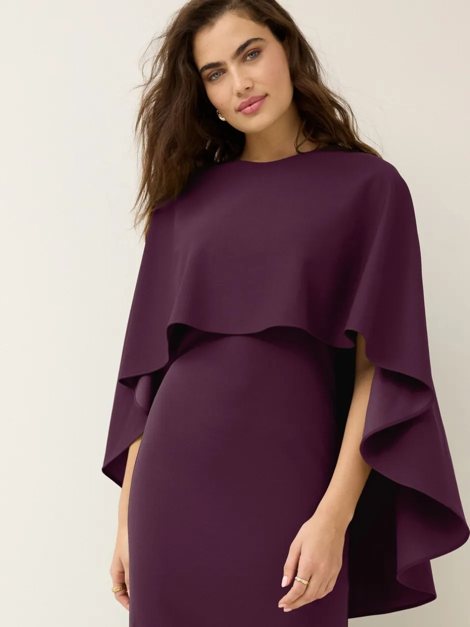 Gelegenheidskleding|Jurken*Next Bordeauxrood - Lange jurk met cape
