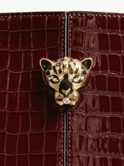 Tassen En Portemonnees*Lipsy - Croc Effect Shopper Tote Bag Bordeauxrood