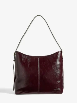 Tassen En Portemonnees|Love & Roses - Woven Slouchy Tote Bag Bordeauxrood