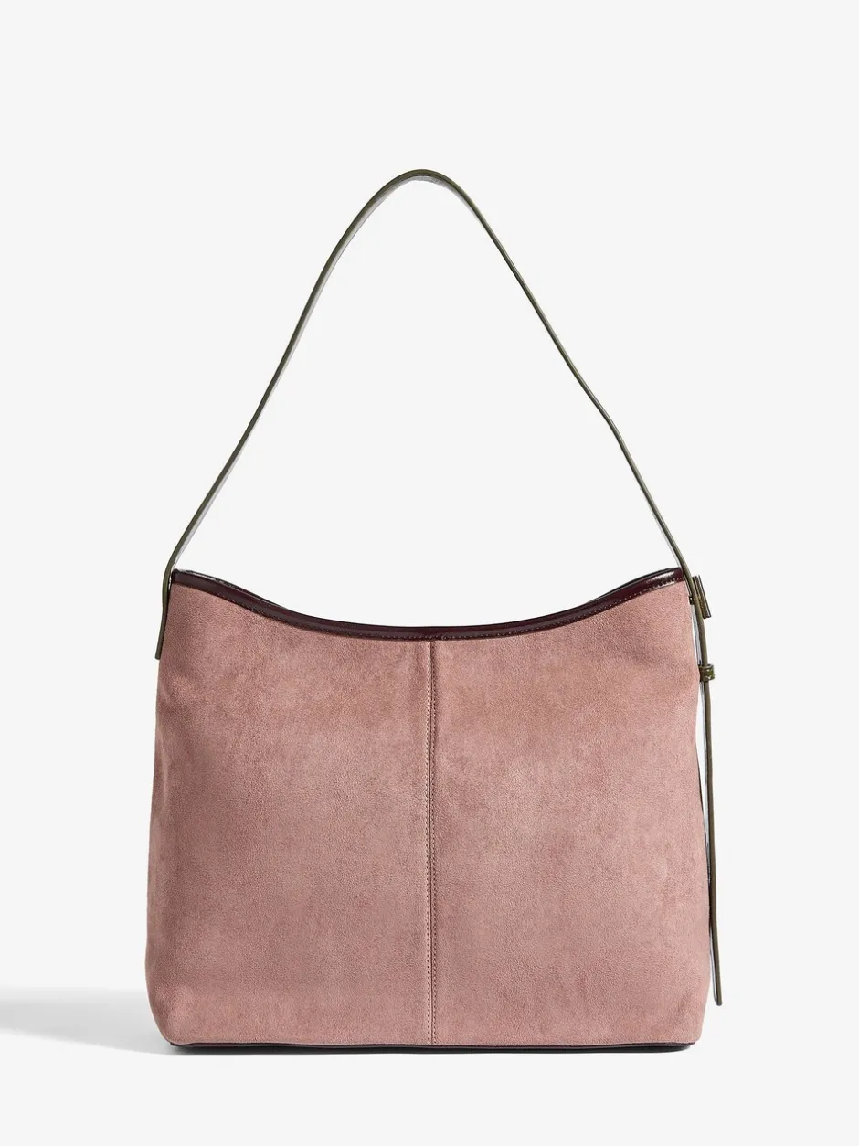 Tassen En Portemonnees|Love & Roses - Woven Slouchy Tote Bag Bordeauxrood