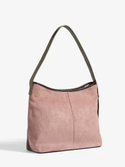 Tassen En Portemonnees|Love & Roses - Woven Slouchy Tote Bag Bordeauxrood