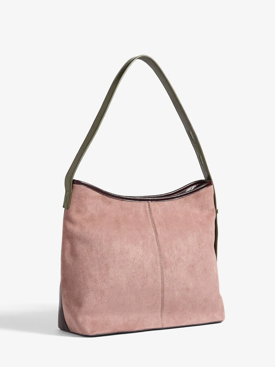 Tassen En Portemonnees|Love & Roses - Woven Slouchy Tote Bag Bordeauxrood