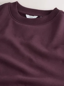 Sweaters En Hoody´S|Sweaters En Hoody´S*Next Bordeauxrood - Normale Pasvorm - Heavyweight Cotton Rich Crew Neck Sweatshirt
