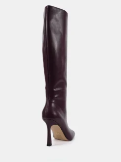 Boots*Novo - Galaxy Point Toe Stiletto Stretch Knee Boots Bordeauxrood