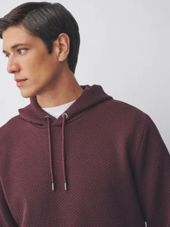 Sweaters En Hoody´S|Sweaters En Hoody´S|Next Bordeauxrood - Pullover-hoody met textuur