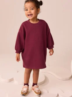 Jurken|Jurken*Next - Relaxte sweaterjurk (3mnd-7jr) Bordeauxrood