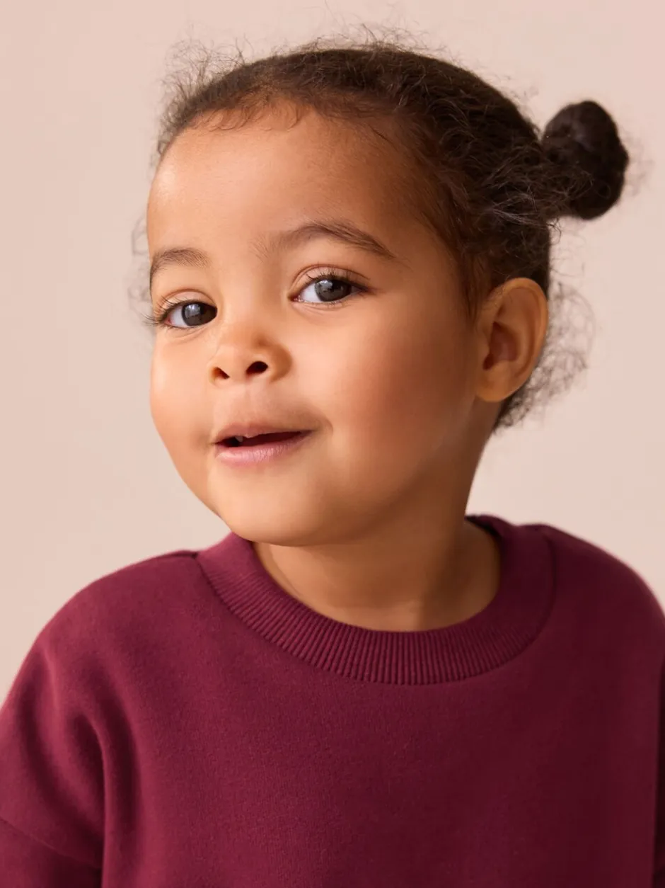 Jurken|Jurken*Next - Relaxte sweaterjurk (3mnd-7jr) Bordeauxrood
