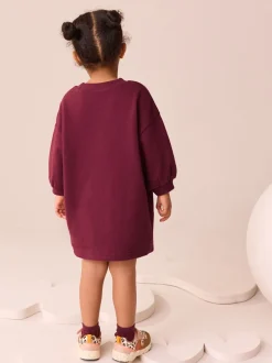 Jurken|Jurken*Next - Relaxte sweaterjurk (3mnd-7jr) Bordeauxrood
