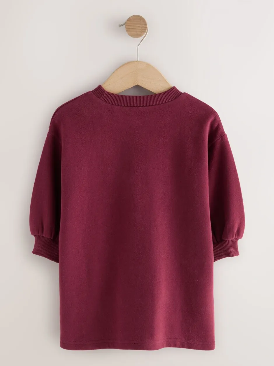 Jurken|Jurken*Next - Relaxte sweaterjurk (3mnd-7jr) Bordeauxrood
