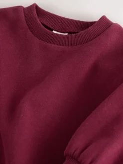 Jurken|Jurken*Next - Relaxte sweaterjurk (3mnd-7jr) Bordeauxrood
