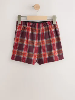 Shorts En Rokken|Next Bordeauxrood - Set van geruite skort en maillot (3mnd-7jr)
