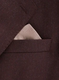 Pakken|Next - Slim Fit - Signature Zignone flanellen colbert van Italiaanse wol-kasjmier blend Bordeauxrood