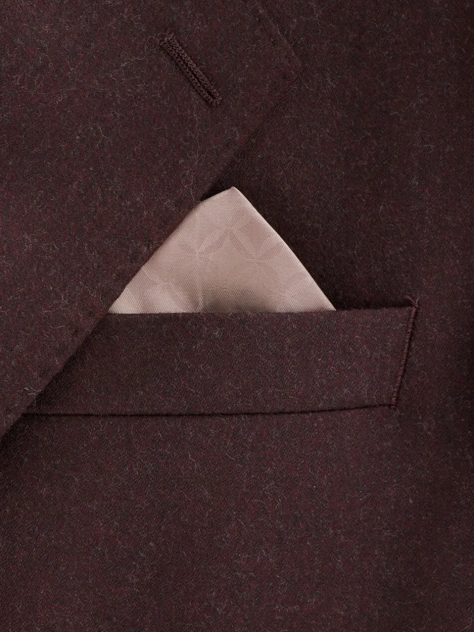 Pakken|Next - Slim Fit - Signature Zignone flanellen colbert van Italiaanse wol-kasjmier blend Bordeauxrood