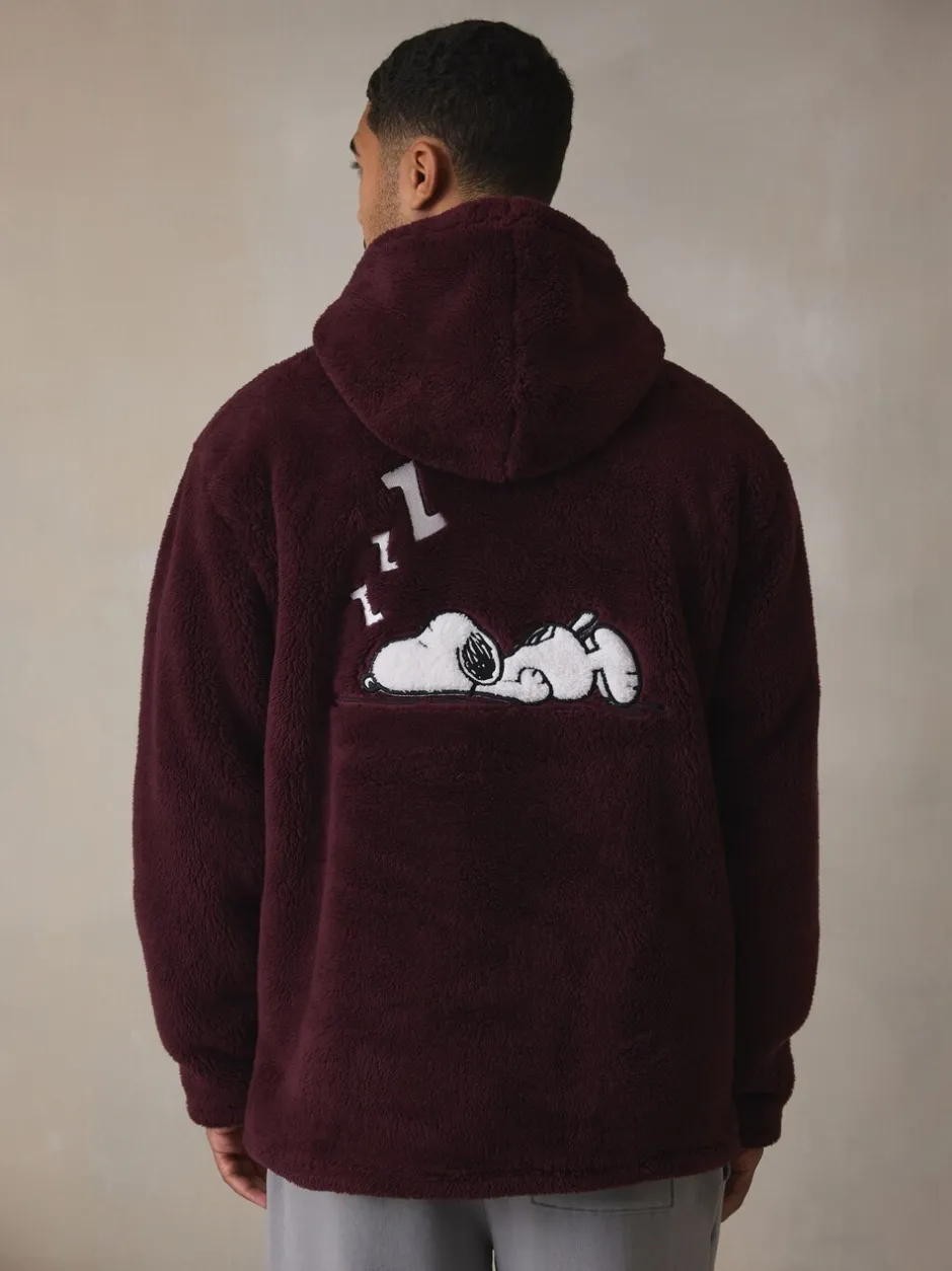 Jassen En Jacks|Sweaters En Hoody´S*Next Bordeauxrood - Snoopy Borg Fleece Hoodie