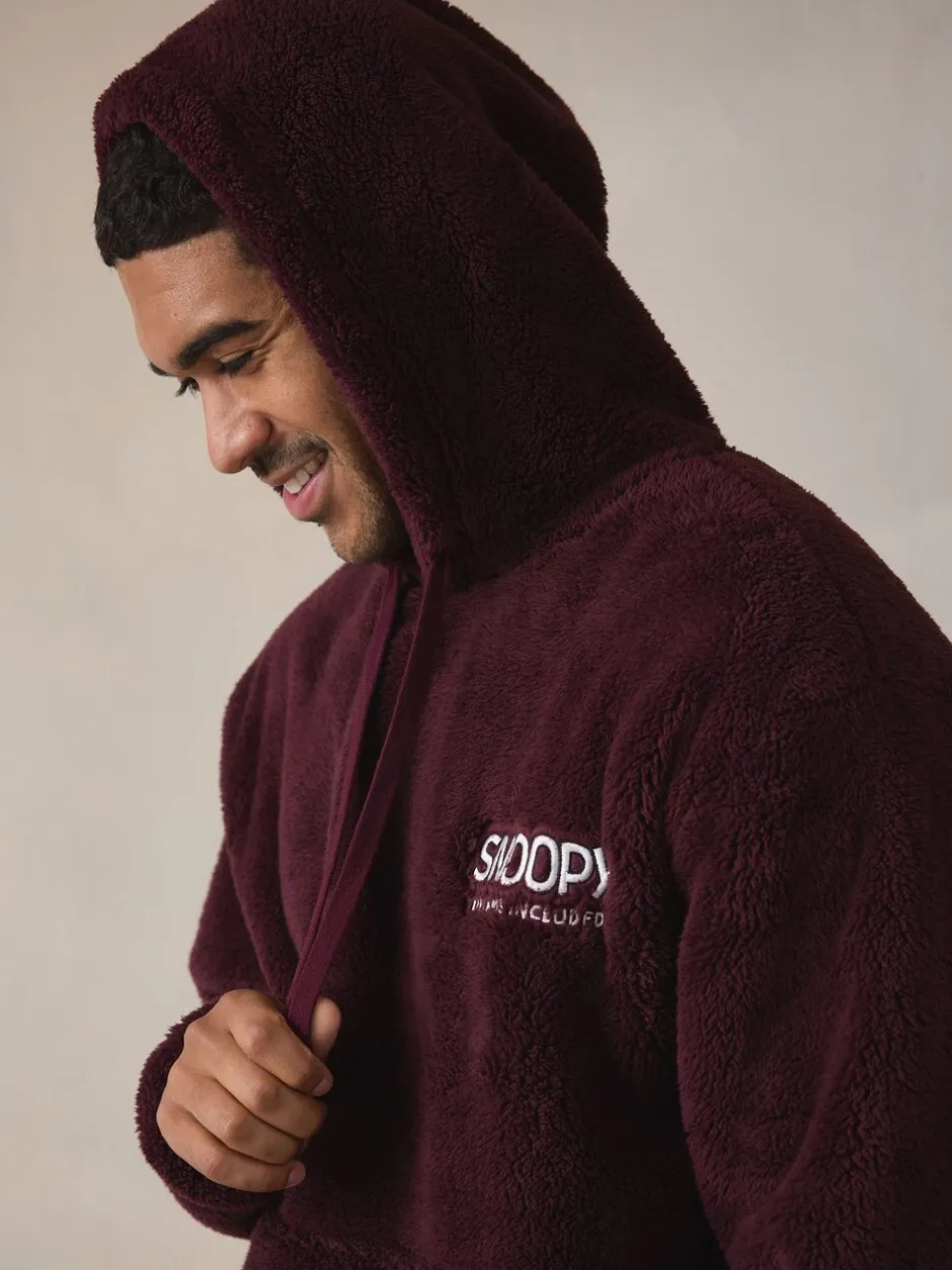 Jassen En Jacks|Sweaters En Hoody´S*Next Bordeauxrood - Snoopy Borg Fleece Hoodie