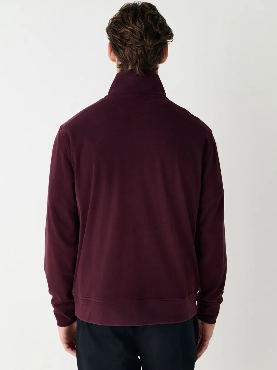 Jassen En Jacks|Next - Soft Touch Quarter Zip Neck Fleece Bordeauxrood