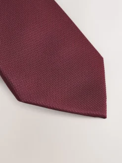 Stropdassen En Pochets|Next - Standaard - Stropdas met textuur Bordeauxrood