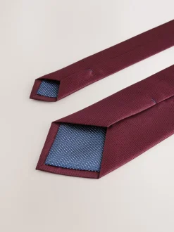 Stropdassen En Pochets|Next - Standaard - Stropdas met textuur Bordeauxrood