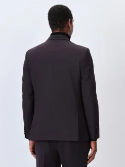 Smokings En Feestkleding|Next Bordeauxrood - Tailored fit - Inset Lapel Detail Tuxedo Suit Jacket
