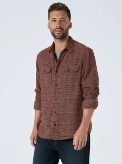 Jassen En Jacks|Shirts*Next - Textured Shacket Overshirt Bordeauxrood