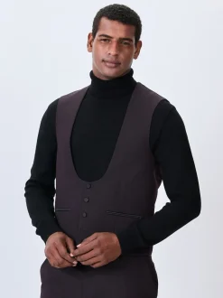 Vesten*Next Bordeauxrood - Tuxedo Suit Waistcoat