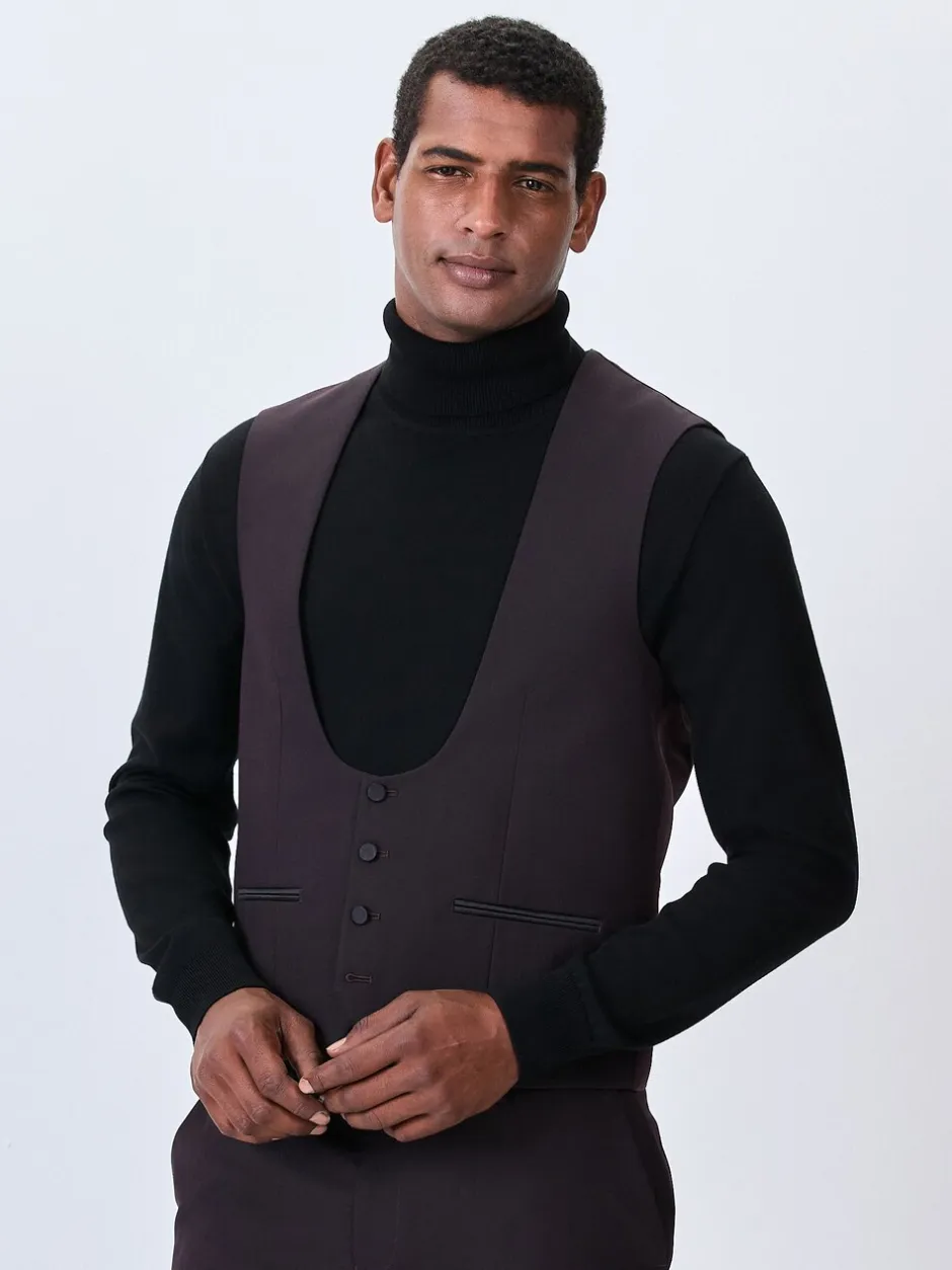 Vesten*Next Bordeauxrood - Tuxedo Suit Waistcoat