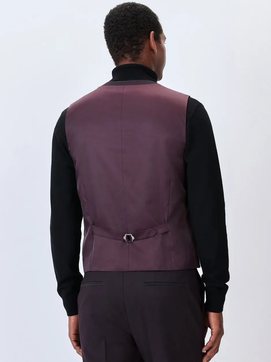 Vesten*Next Bordeauxrood - Tuxedo Suit Waistcoat