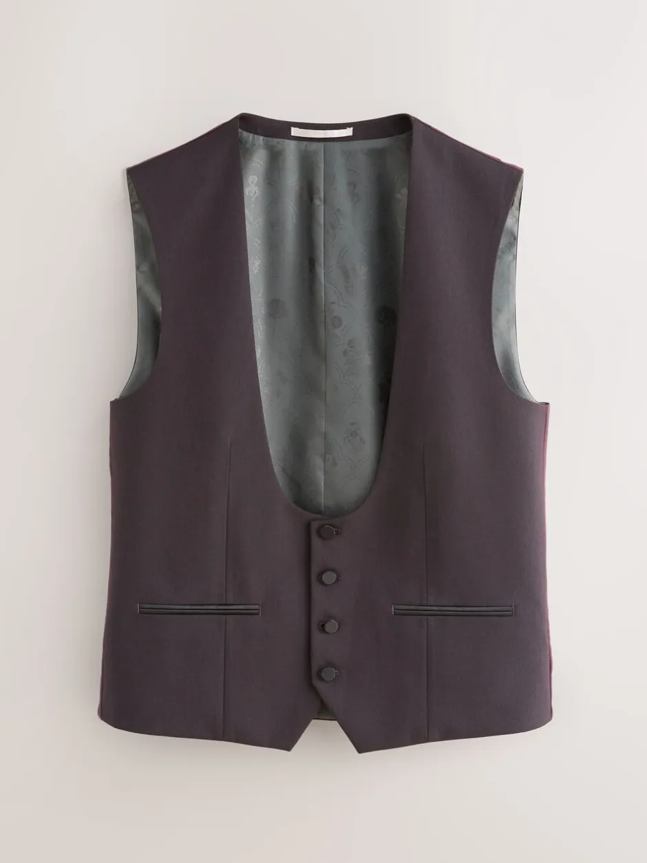 Vesten*Next Bordeauxrood - Tuxedo Suit Waistcoat