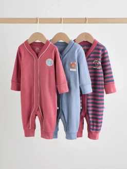 Babypakjes En Babypyjama's*Next Bordeauxrood - Verpakking van 3 babypyjama's (0 mnd-3 jr)