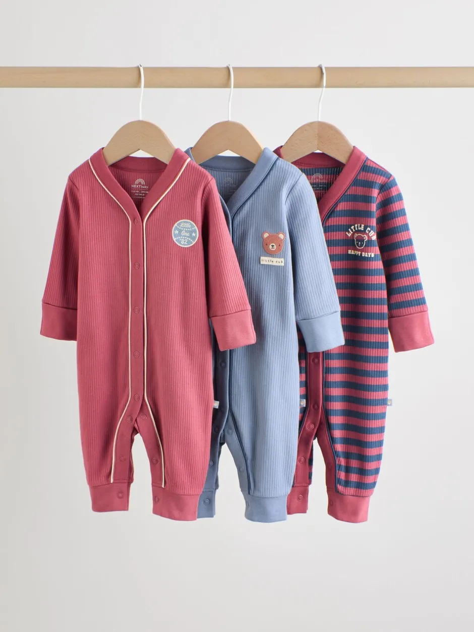 Babypakjes En Babypyjama's*Next Bordeauxrood - Verpakking van 3 babypyjama's (0 mnd-3 jr)