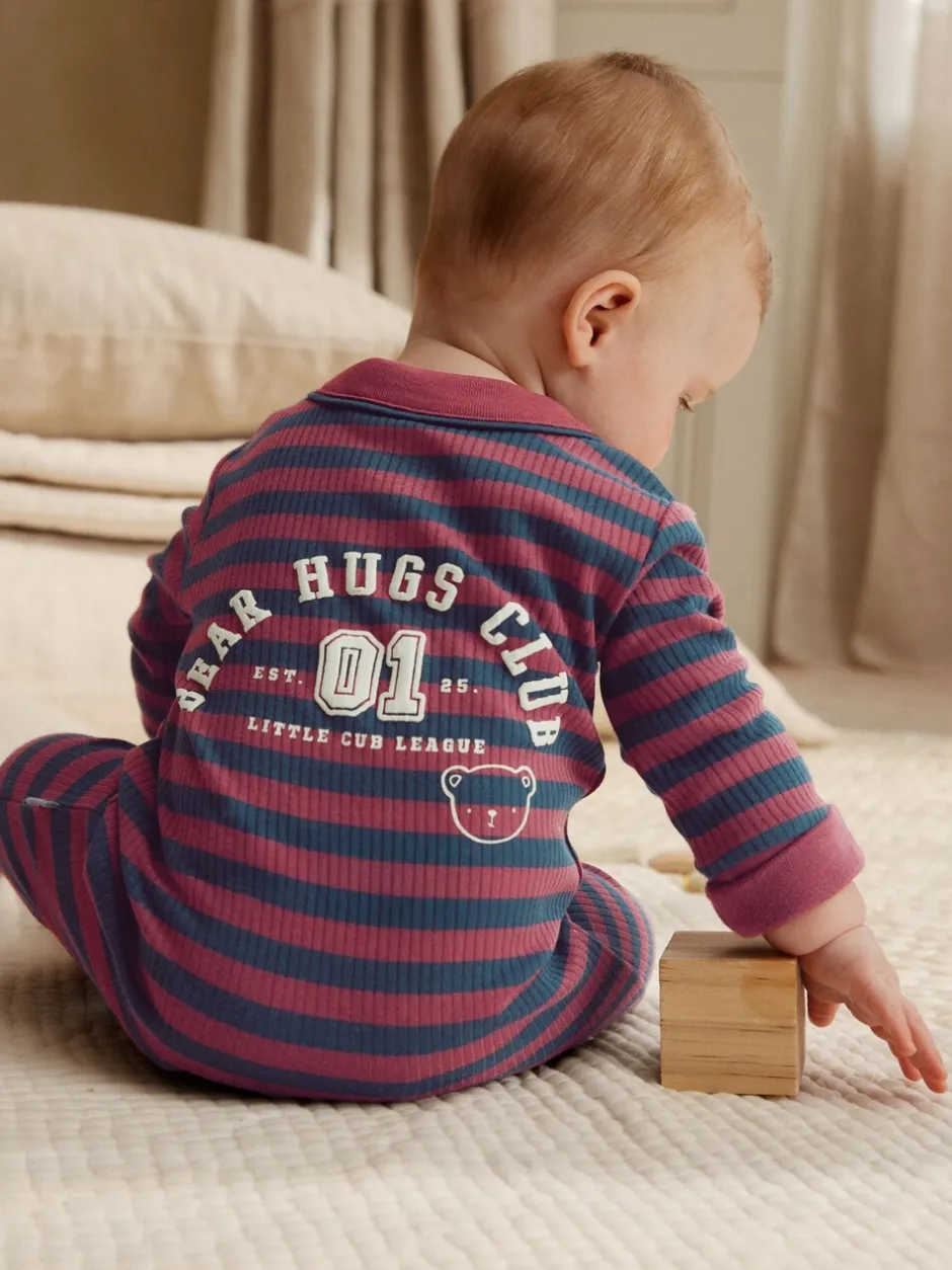 Babypakjes En Babypyjama's*Next Bordeauxrood - Verpakking van 3 babypyjama's (0 mnd-3 jr)