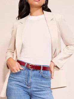 Ceintuurs*Friends Like These - Studded Belts 2 Pack Bordeauxrood en zwart