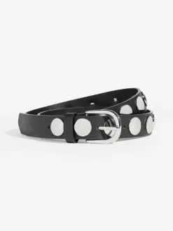 Ceintuurs*Friends Like These - Studded Belts 2 Pack Bordeauxrood en zwart