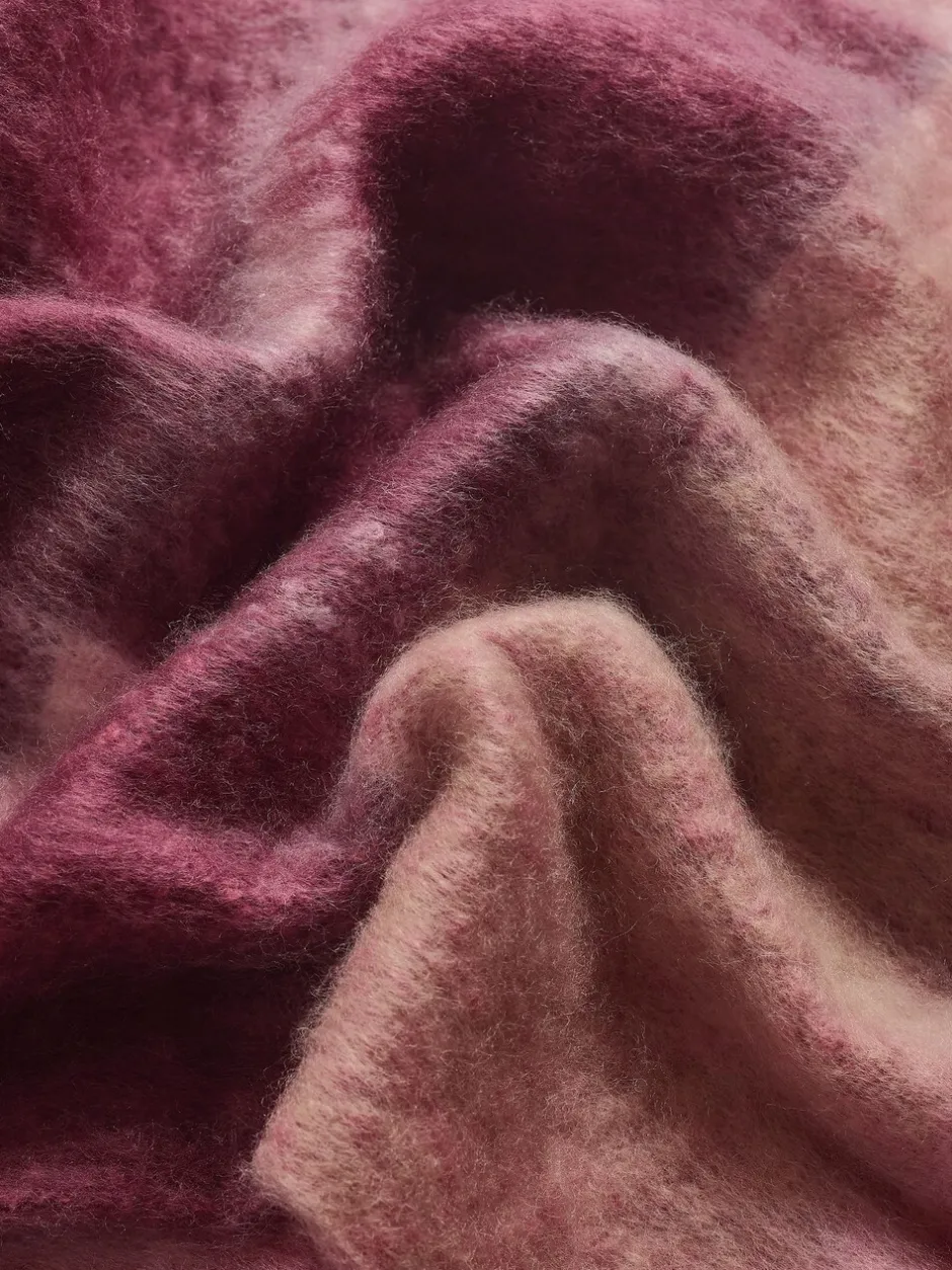 Mutsen, Handschoenen En Sjaals*Lipsy Bordeauxrood geruit - Cosy geborstelde sjaal