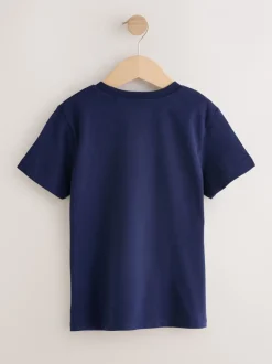 T-Shirts|Tops|Next Bordeauxrood/wit - T-shirts met korte mouwen en geborduurd rendier, verpakking van 4 (3-16jr)