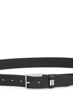 Riemen En Bretels*BOSS Elio Italiaanse leren riem met logo