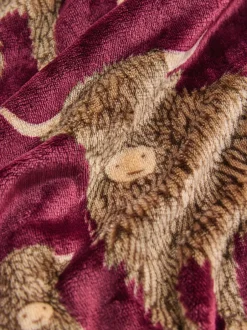 Loungewear|Alle Nacht- En Loungekleding*Next Bourgondisch Rode Hamish the Highland Cow - Oversized dekenhoody