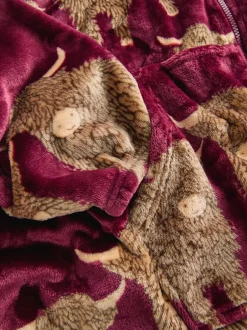 Loungewear|Alle Nacht- En Loungekleding*Next Bourgondisch Rode Hamish the Highland Cow - Oversized dekenhoody